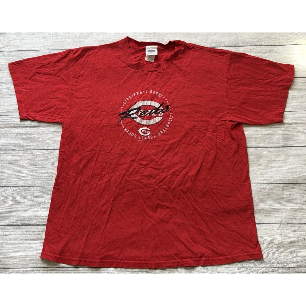 Vintage Y2K Cincinnati Reds Baseball T Shirt 2003 MLB Size XL Red Defects
